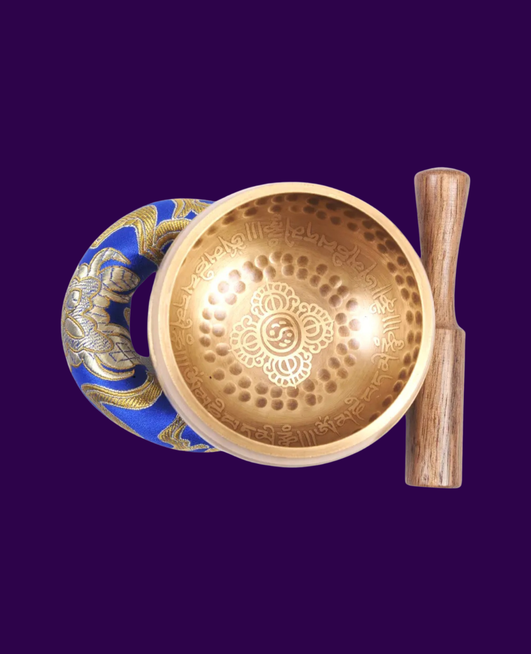Plain Beaten Double Bajra Tibetan Singing Bowl