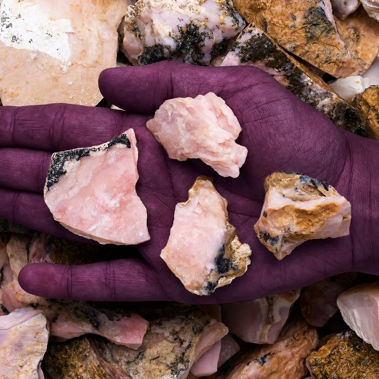 Natural Raw Pink Opal – One Piece