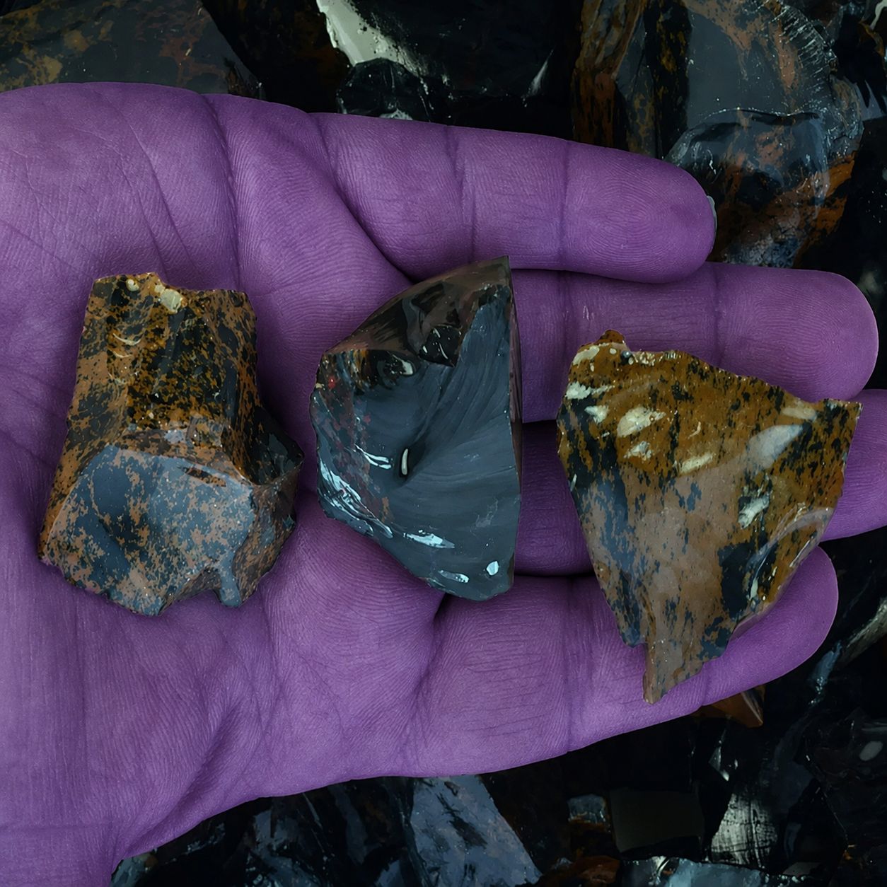 Natural Raw Mahogany Obsidian from Mexico
