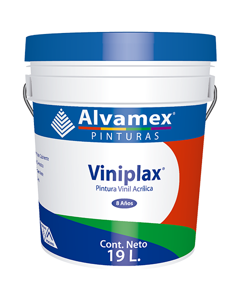 Pintura vinilica Viniplax interior y exterior, cubeta de 19 lts.