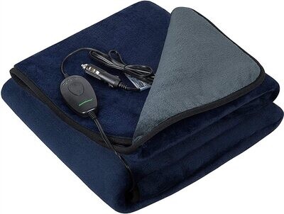 Washable Electric Heated Travel Blanket with Intelligent Hi/M/Lo Temp 30/45/60 mins Auto-Off Timer Multi-Functional Controller(55.1