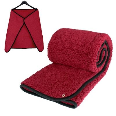 Small Sherpa Lap Blanket with Pocket Throw Blanket for Couch Soft Fuzzy Fleece Blanket Lap Knees Shoulders Blanket Pad for Home Office Sofa Chair