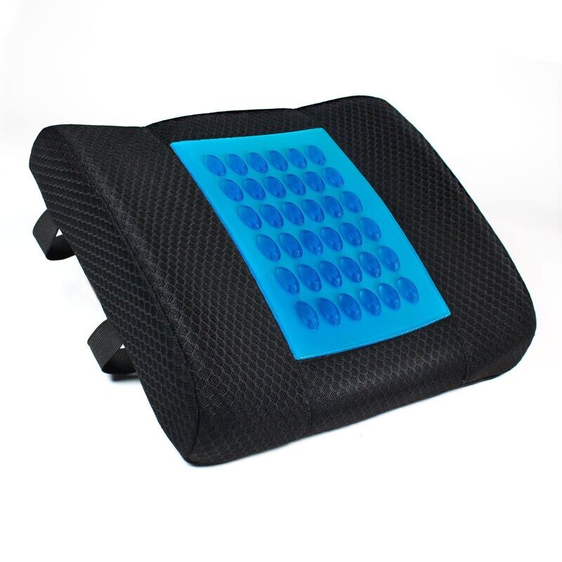 iHealthComfort Gel&Memory Foam Lumbar Support Pillow Back Cushion for Home Office Chair Car Seat