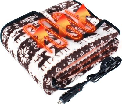12-Volt Electric Heated Car Blanket,Portable Heated Blanket with 2 Level,Electric Blanket for Car,Truck,SUV (Coffee) 12-Volt Electric Heated Car Blanket,Portable Heated Blanket with 2 Level,Electric Blanket for Car,Truck,SUV (Coffee)