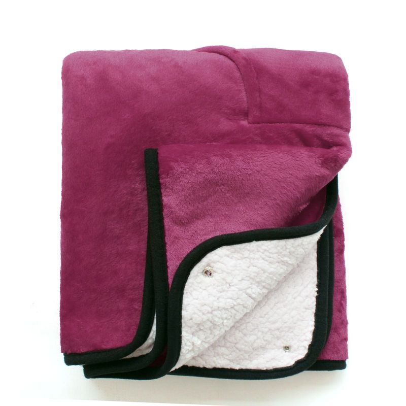 Lap Blanket with Pocket, Lightweight Warm Flannel Cover for Elderly in Nursing Home, on Wheelchair,43*27.5 inches(Purple)