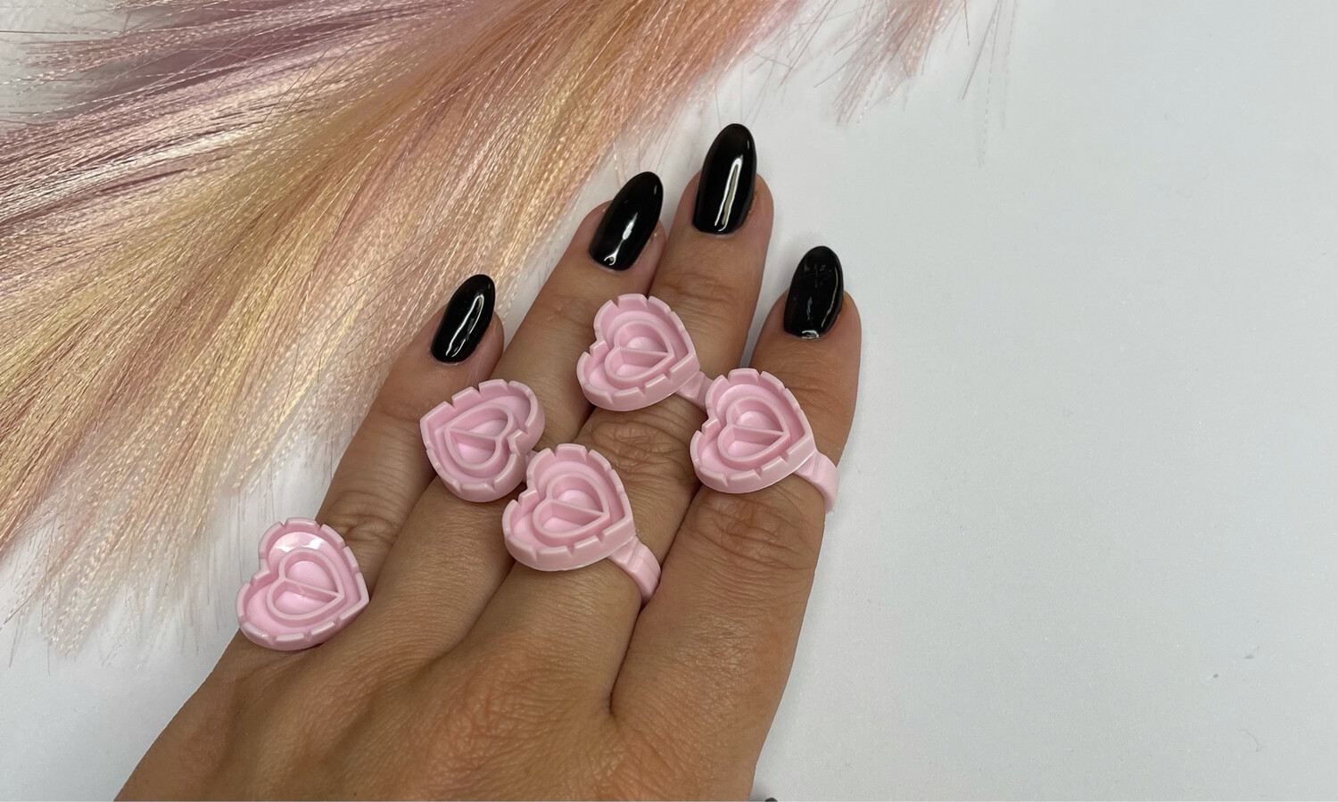 Heart Glue Rings