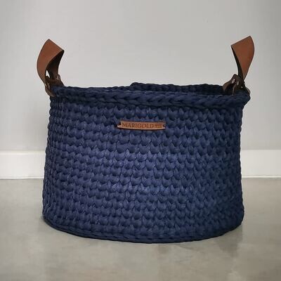 Crochet Baskets - Denim - Large