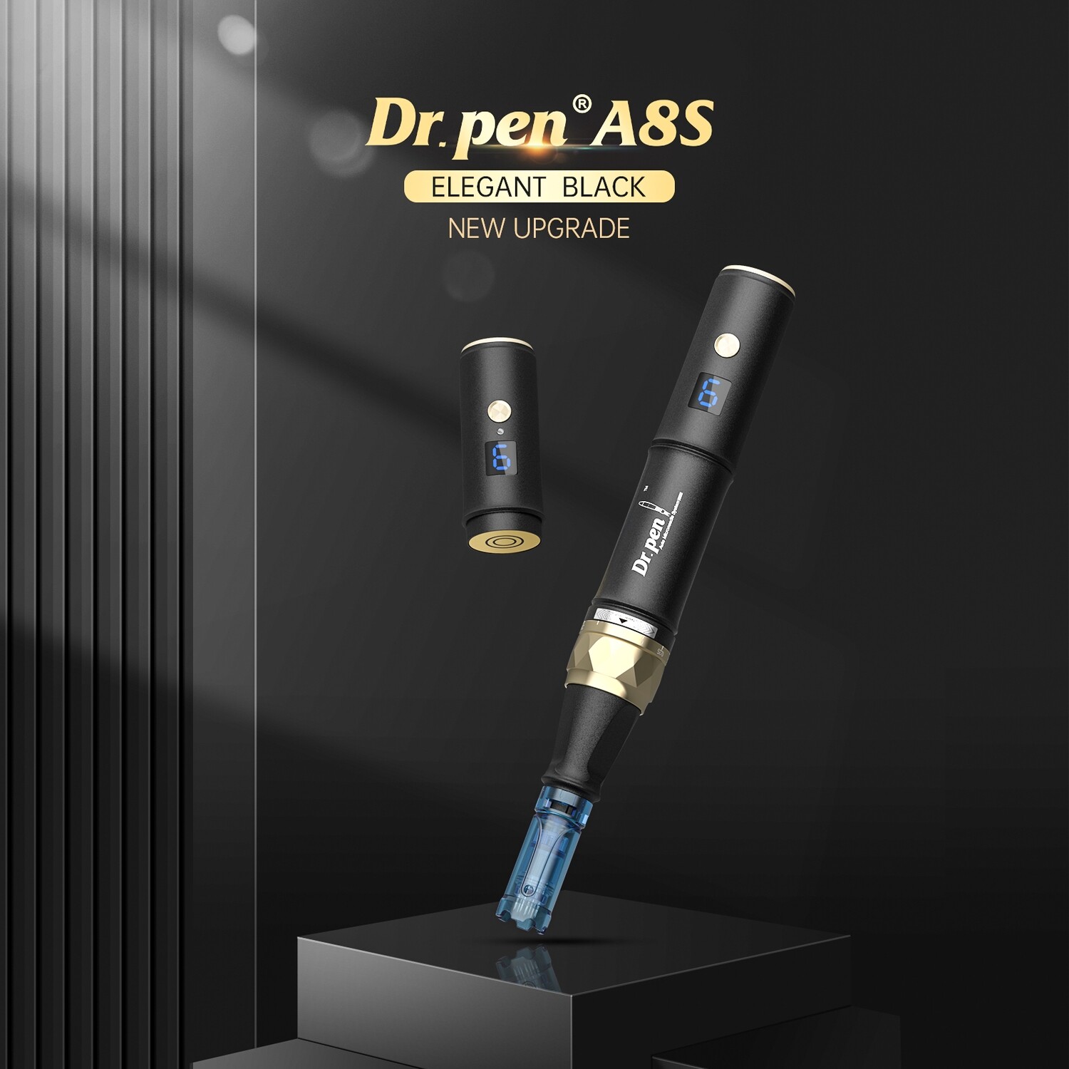 De Nieuwe DR.PEN A8S Draadloze Dermapen Microneedling Inclusief 7 x Cartridges 3x18, 2x36, 2xNano naalden (waarvan 2x 18nld in de A8S doos zitten)