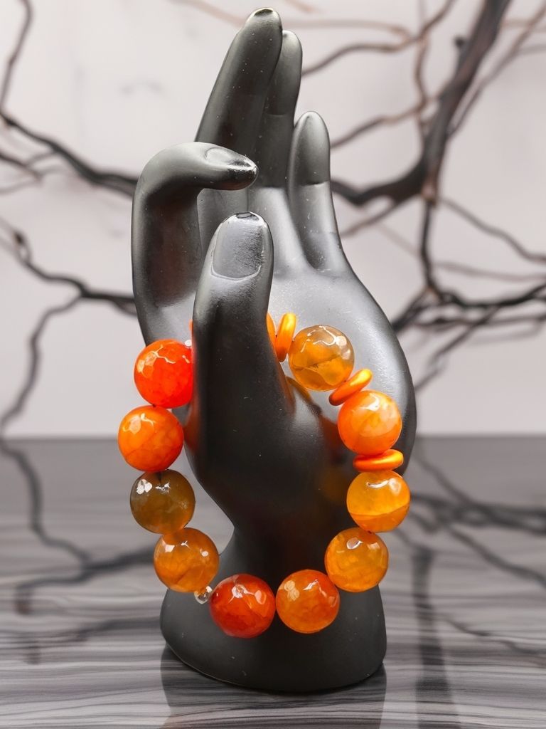 Orange Agate with orange spacers