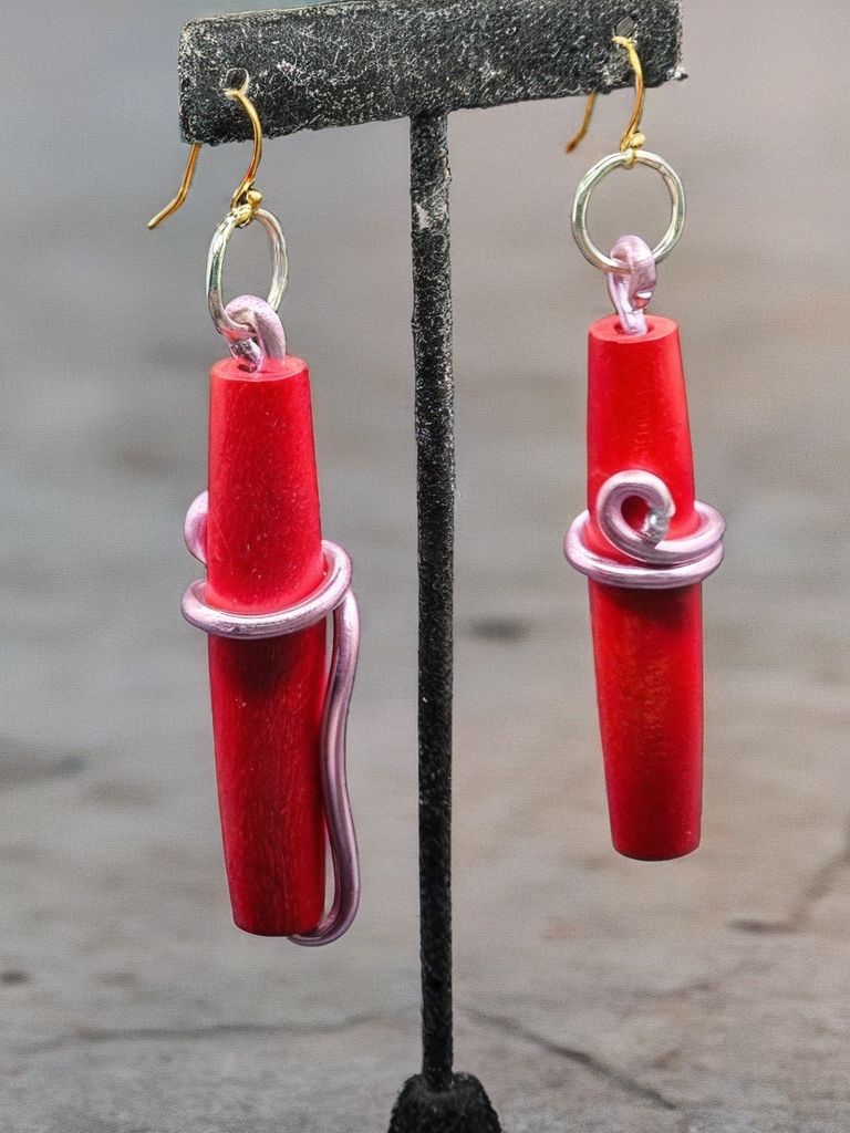 Red Wood and Pink aluminum