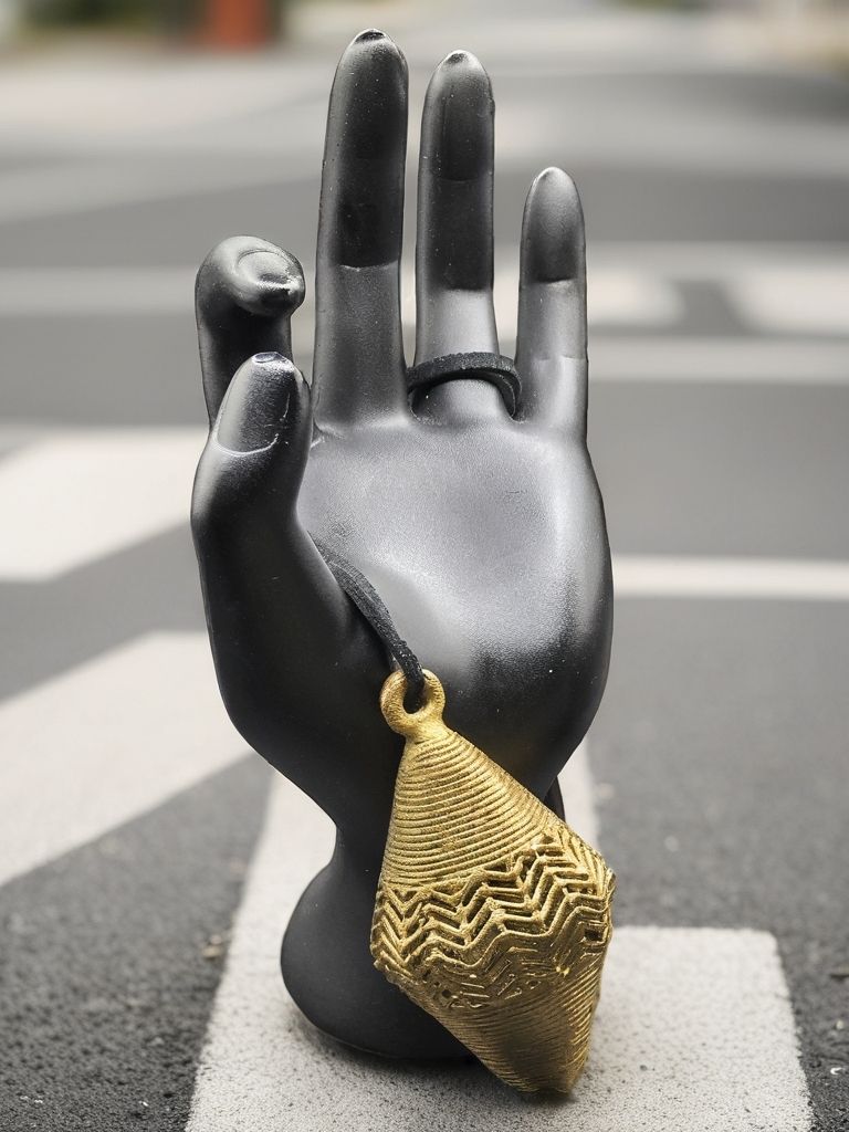 African Brass Pendent