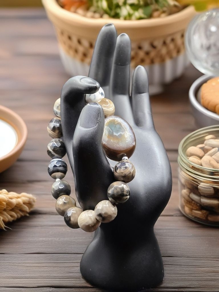 Beautiful Tan and Brown Jasper with Jasper focal piece