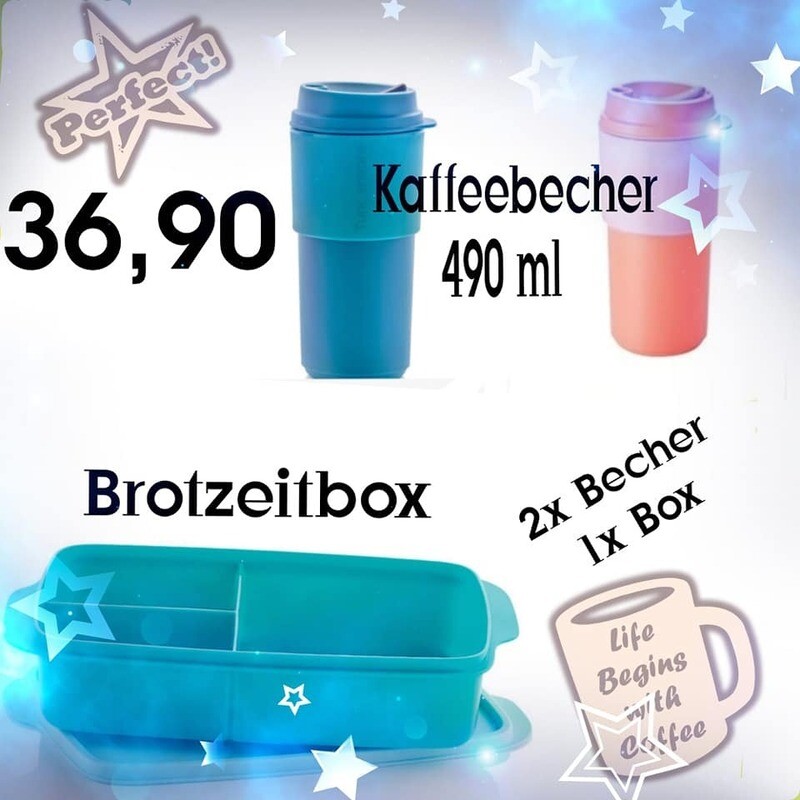 2 Eco+ To-Go-Becher + Brotzeitbox
