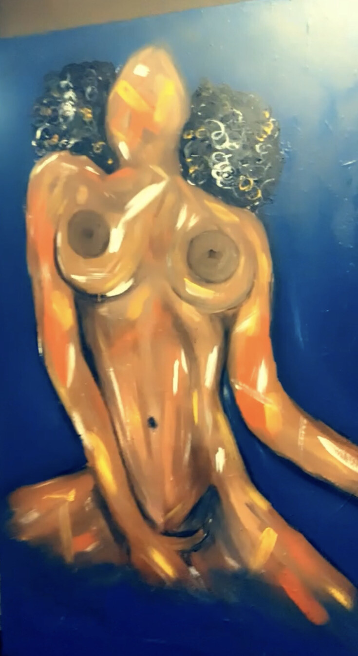 Annabelle  20 X 36 Acrylic Painting On Canvas