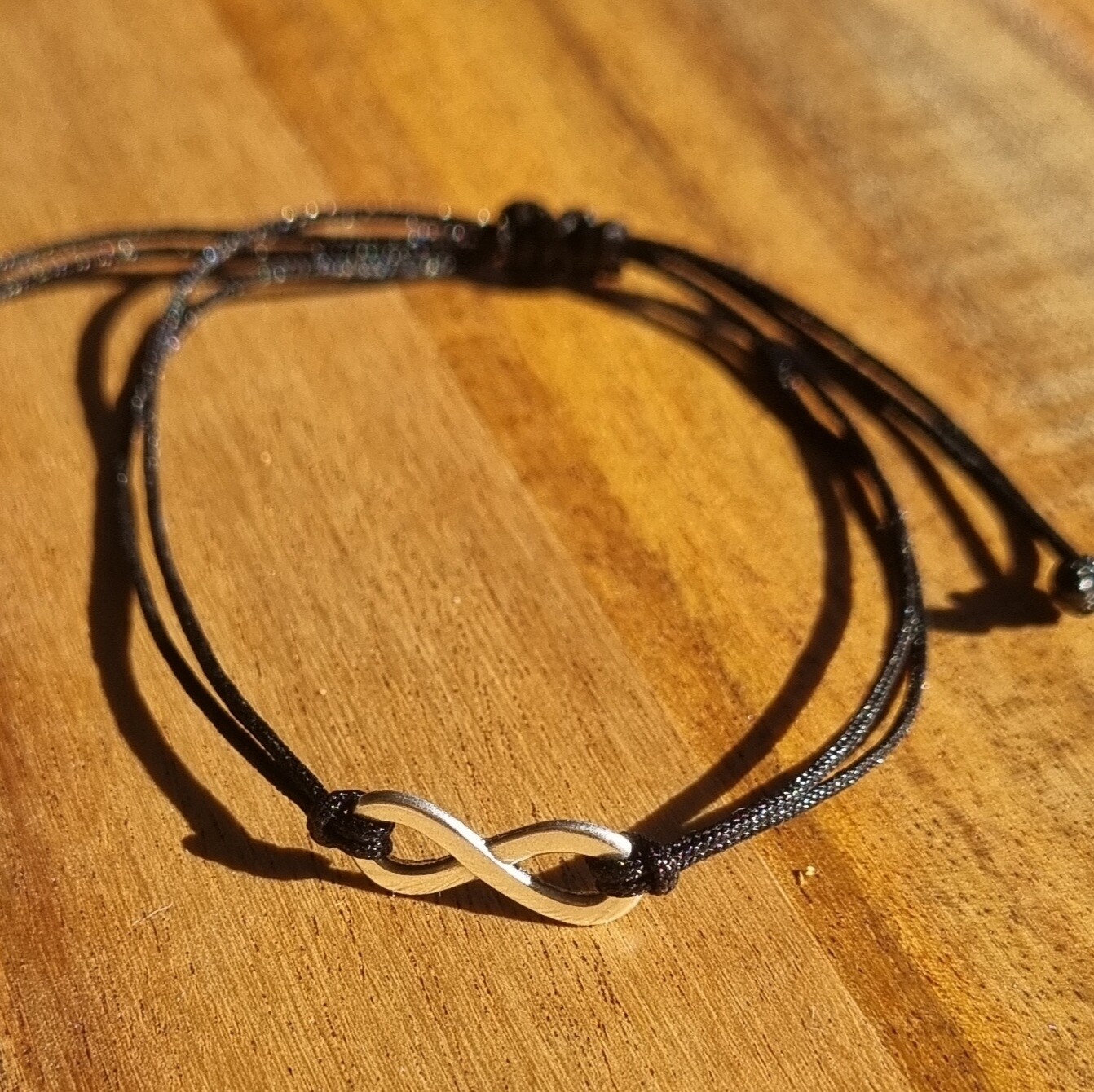 Zartes Armband Infinity antik silber (matt), Farbauswahl