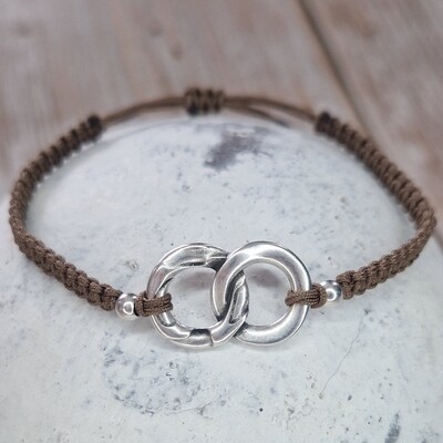 Armband mit Kettenglied antik versilbert, Farbauswahl Armband mit Kettenglied antik versilbert, Farbauswahl