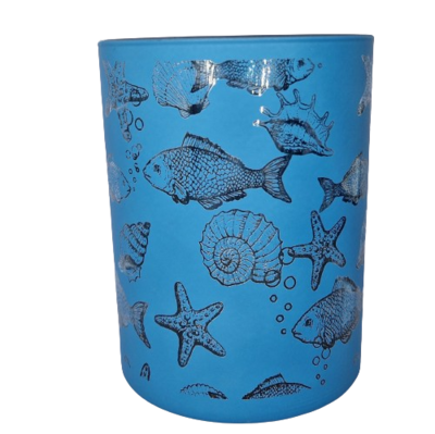 Windlicht Meer blau 12 cm