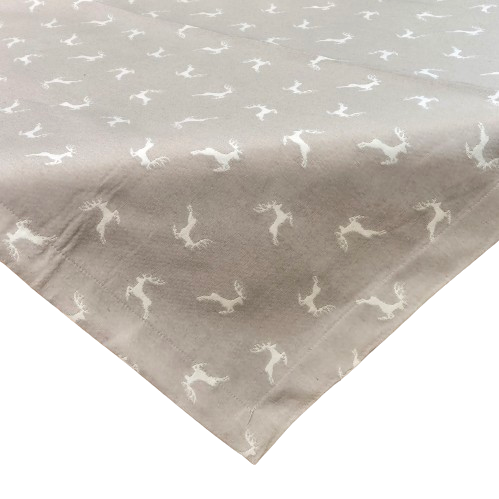 Tischdecke Tischdecke "Sprunghirsch" braun creme 85x85