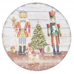 Clayre & Eef Unterteller Kunststoff mit Nussknacker, Durchmesser 40 cm