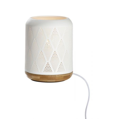 Tischleuchte / Lampe Rautenmuster, Porzellan Tischleuchte / Lampe Rautenmuster, Porzellan