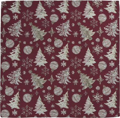 Sander Mitteldecke Crystal Tree 85x85 weinrot