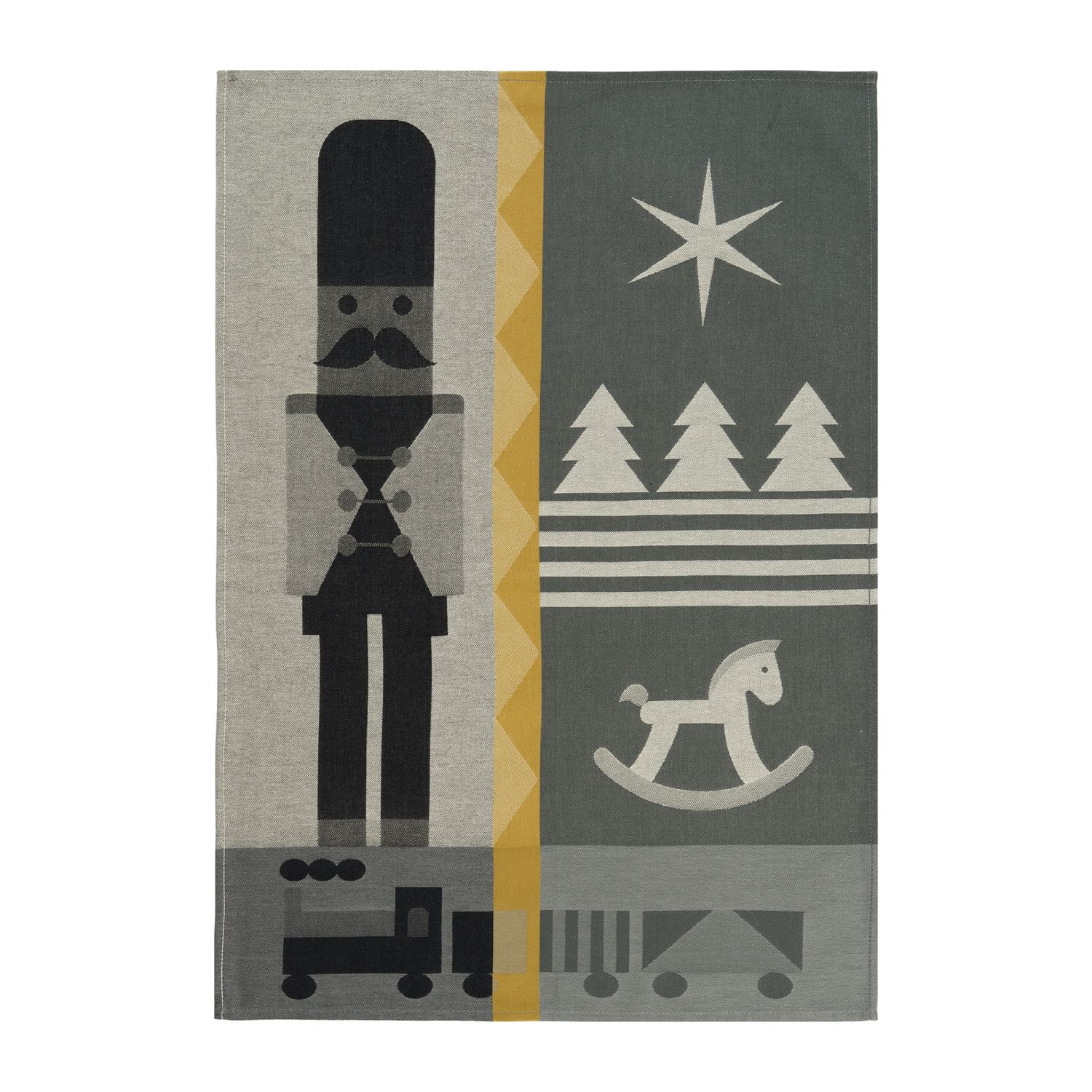 Sander Geschirrtuch Nutcracker grau 50x70