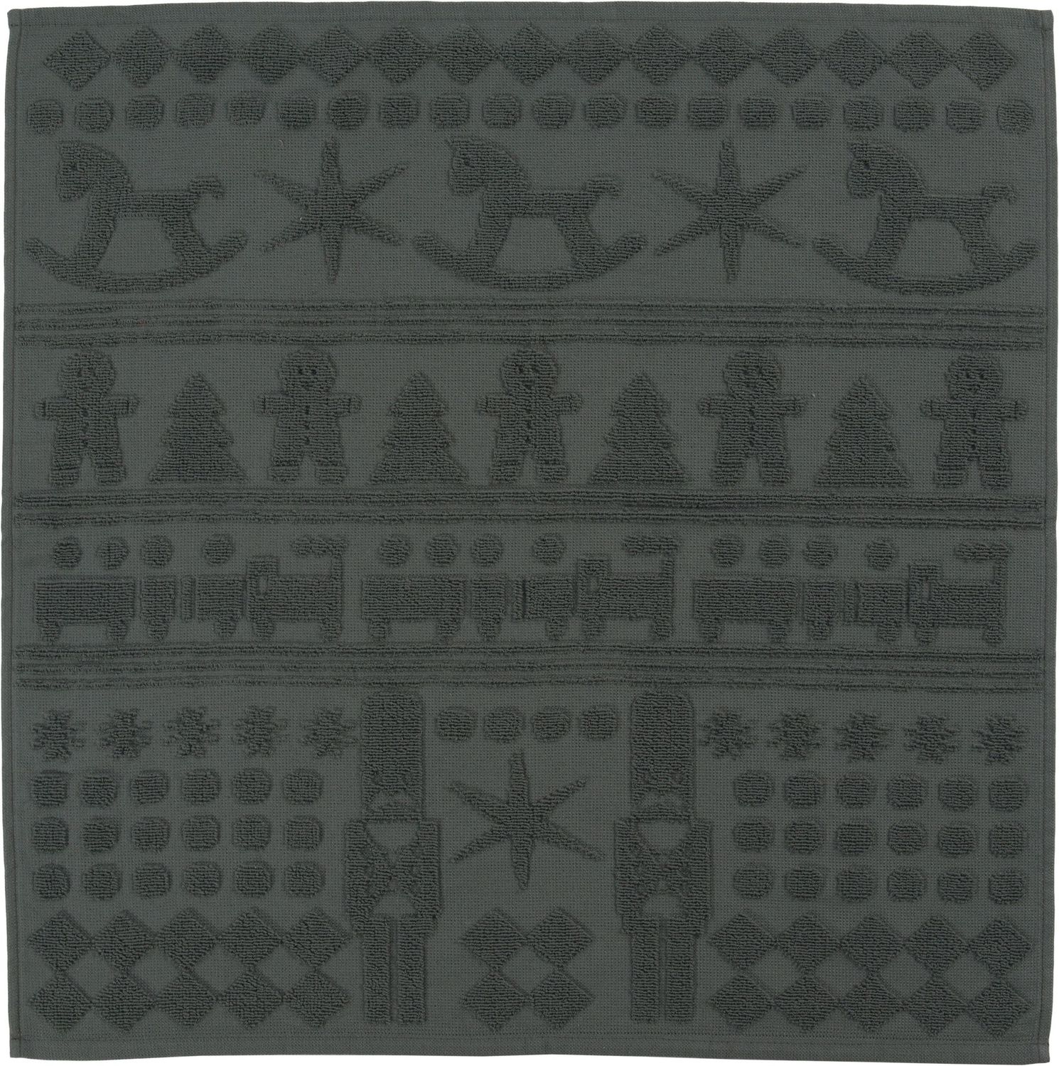 Sander Küchenhandtuch Nutcracker   grau Frottier 50x50
