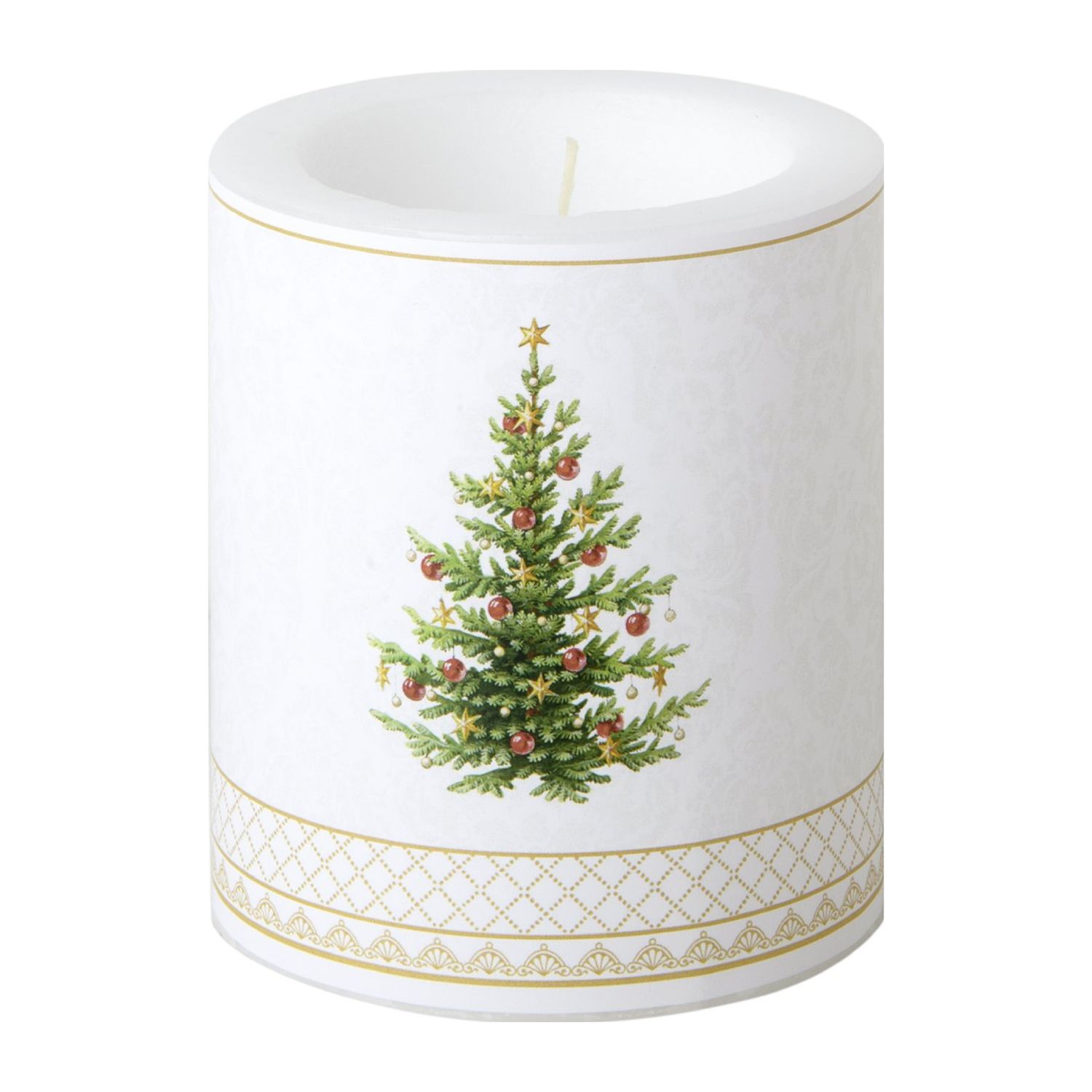 Wachs Windlicht Christmas Tree, Brenndauer 50 Stunden