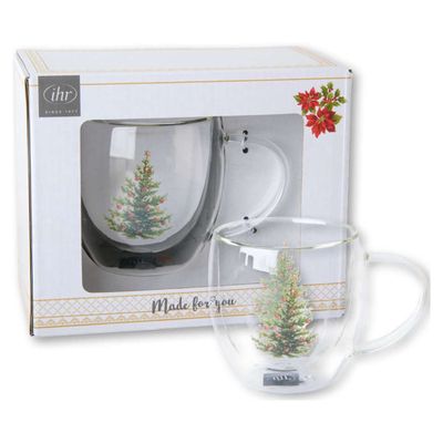 Doppelwandiges Teeglas Christmas Tree