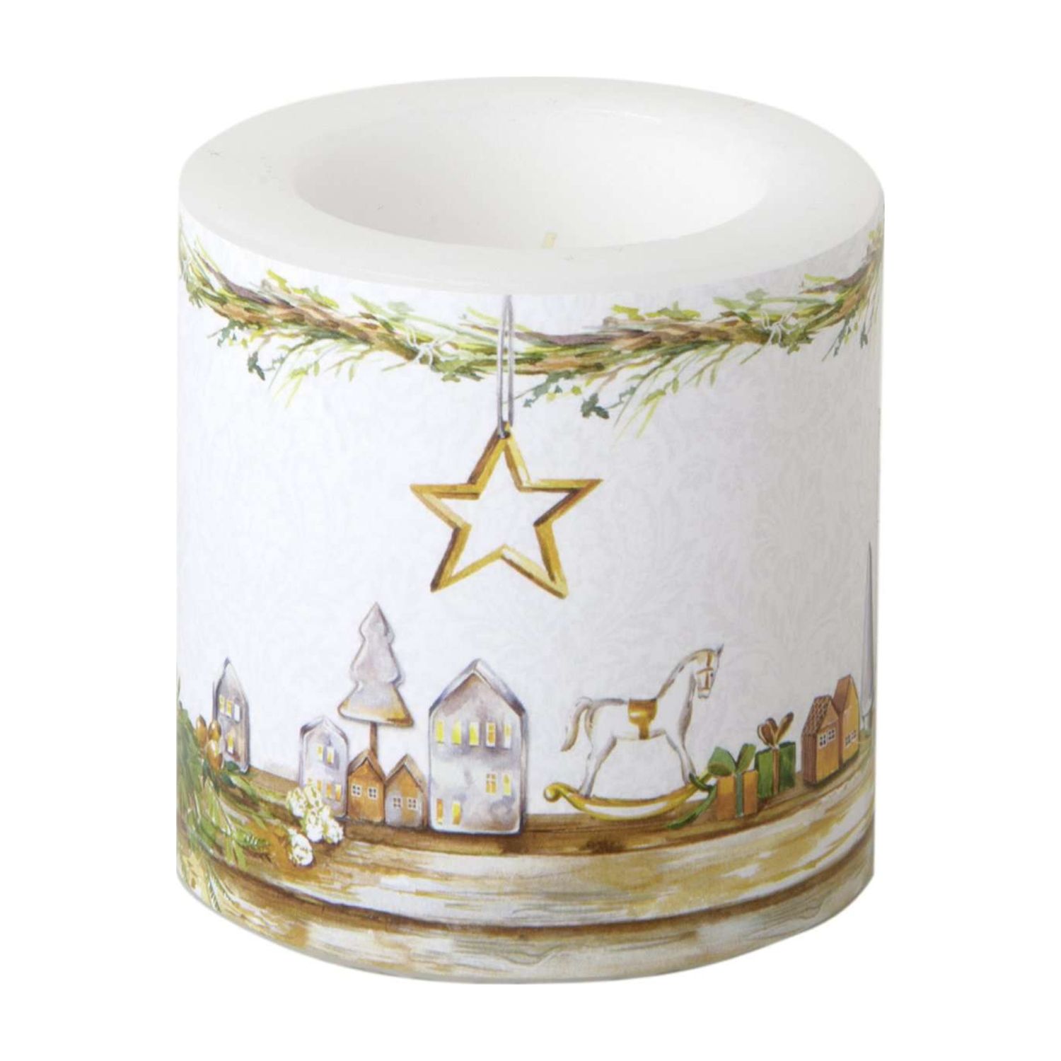 kleines Wachs Windlicht bright shine , Brenndauer 25 Stunden