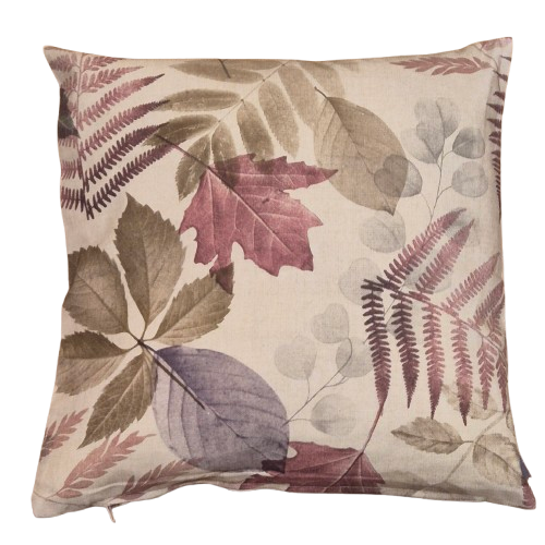 Herbst Kissenhülle mit Blättern brombeer 40x40 Herbst Kissenhülle mit Blättern brombeer 40x40