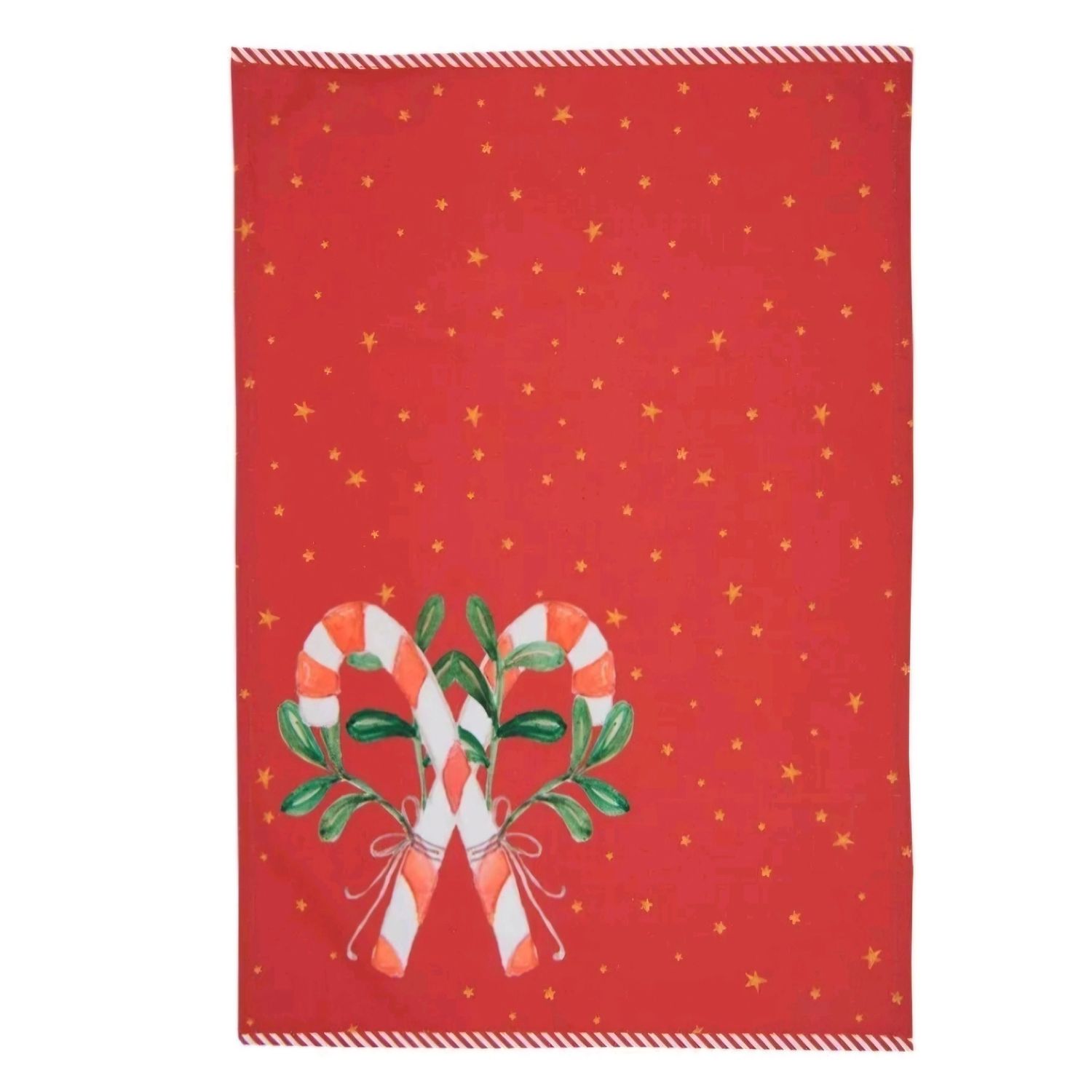 Clayre & Eef Geschirrhandtuch Zuckerstangen
