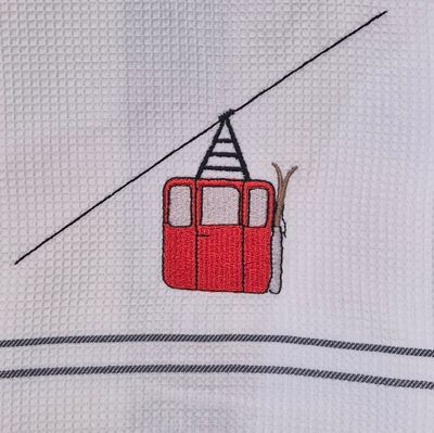 Geschirrtuch Waffelpiqué Gondel