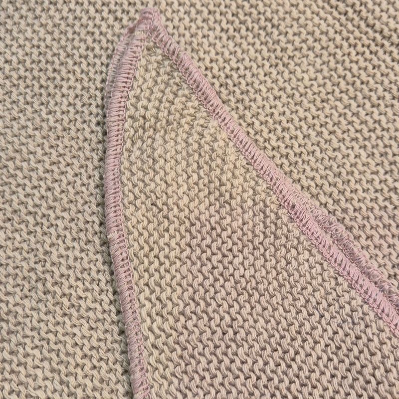 Sarah&Sally Dreieckstuch mit Umrandung hellbraun rosa Sarah&Sally Dreieckstuch mit Umrandung hellbraun rosa