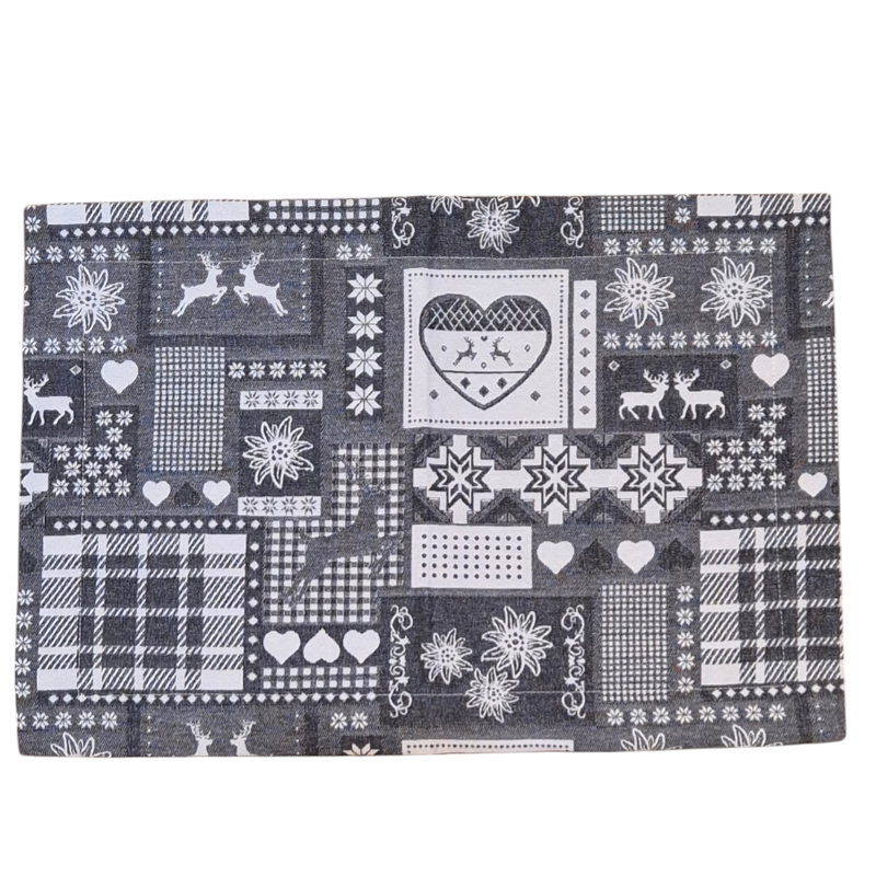 Tischset Tischset "Turku" anthrazit creme 30x50