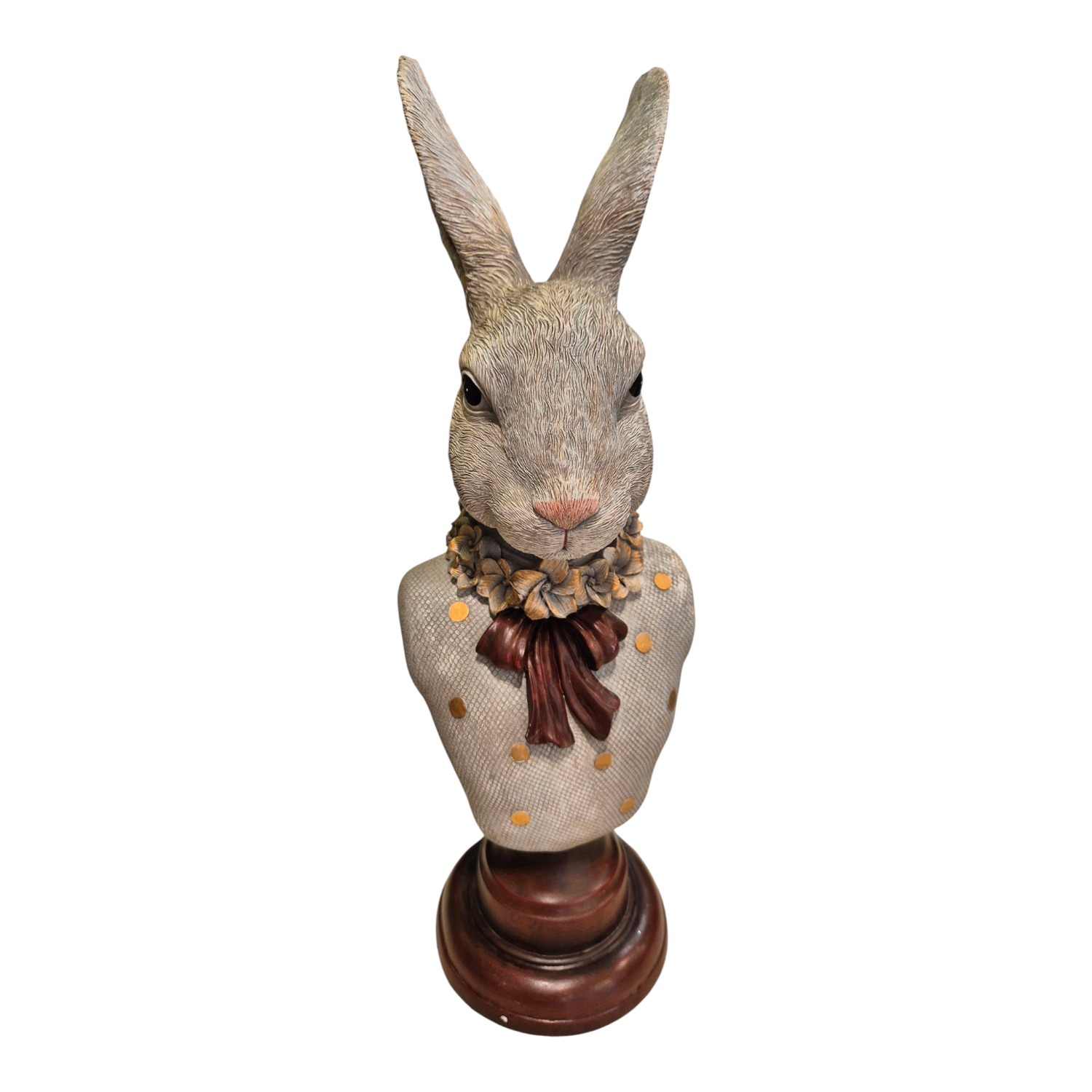 Clayre & Eef Dekorationsfigur Kaninchen Büste  13x12x39 cm