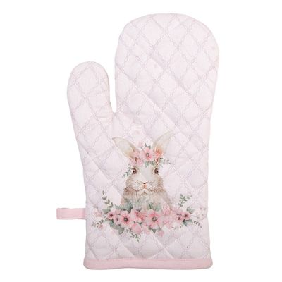 Clayre & Eef Ofenhandschuh Kaninchen mit Blumenschmuck, rosa Clayre & Eef Ofenhandschuh Kaninchen mit Blumenschmuck, rosa