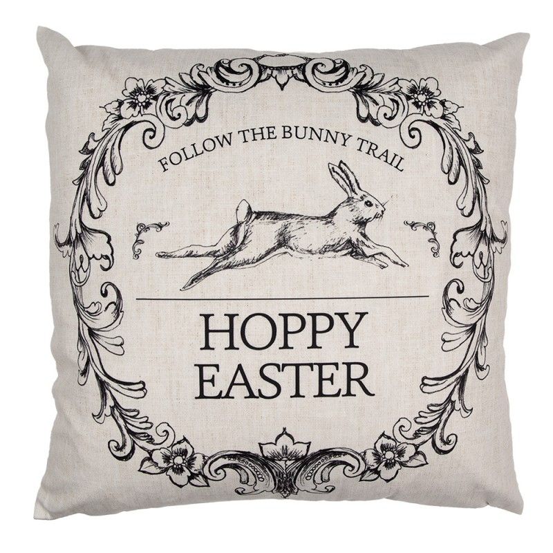 Clayre & Eef Kissenhülle Clayre & Eef Kissenhülle "Hoppy Easter", weiß 45x45