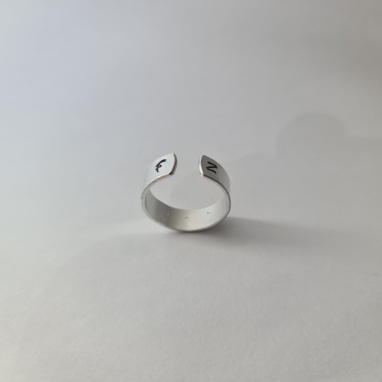 Adjustable Couples Stamped Ring