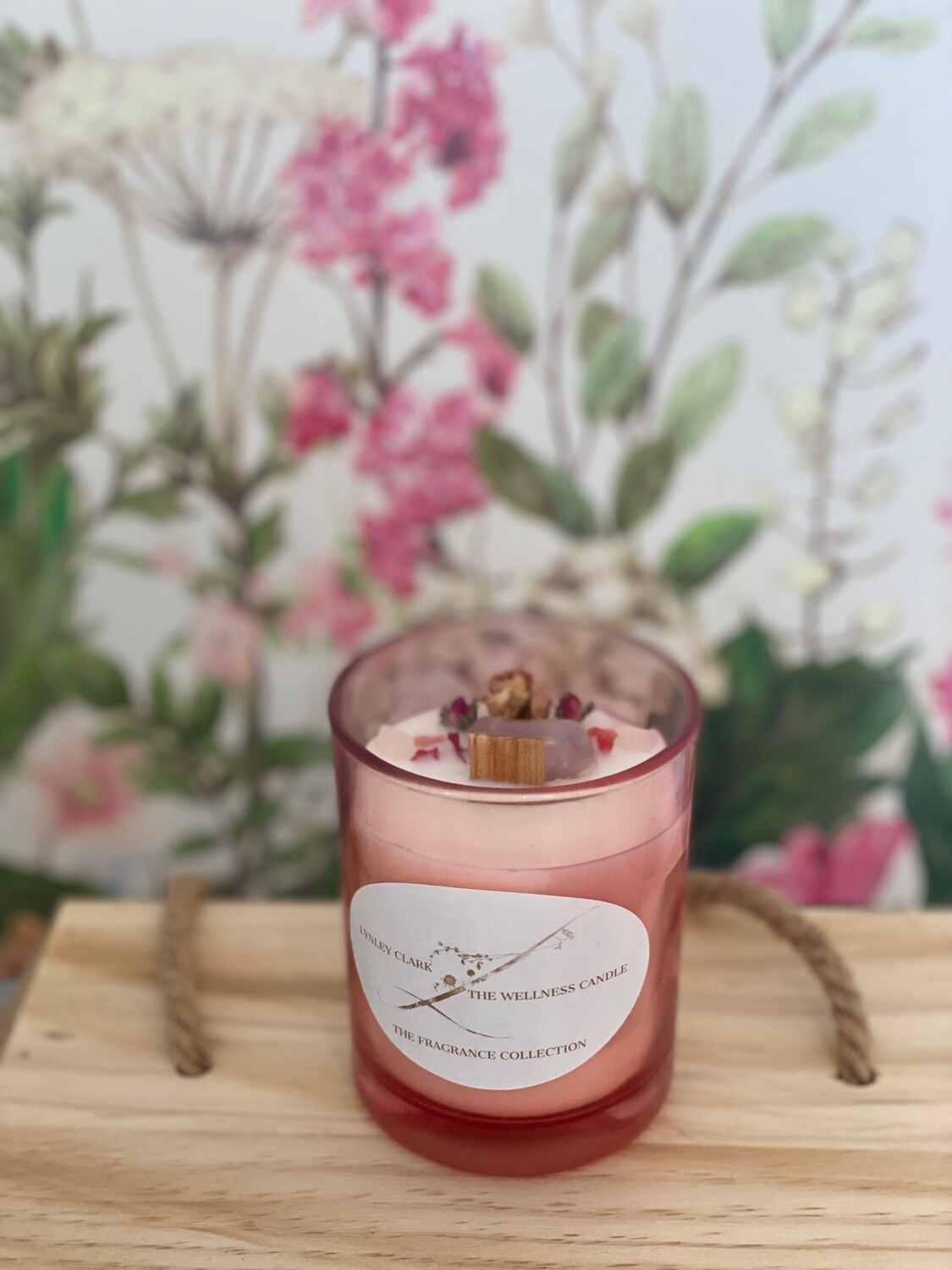 Candle Of The Month - LOVE - Pink With Wooden Lid