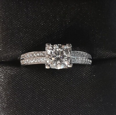 &quot;The Milan 1 CT&quot; Moissanite Engagement Rings Sparkling Brilliance