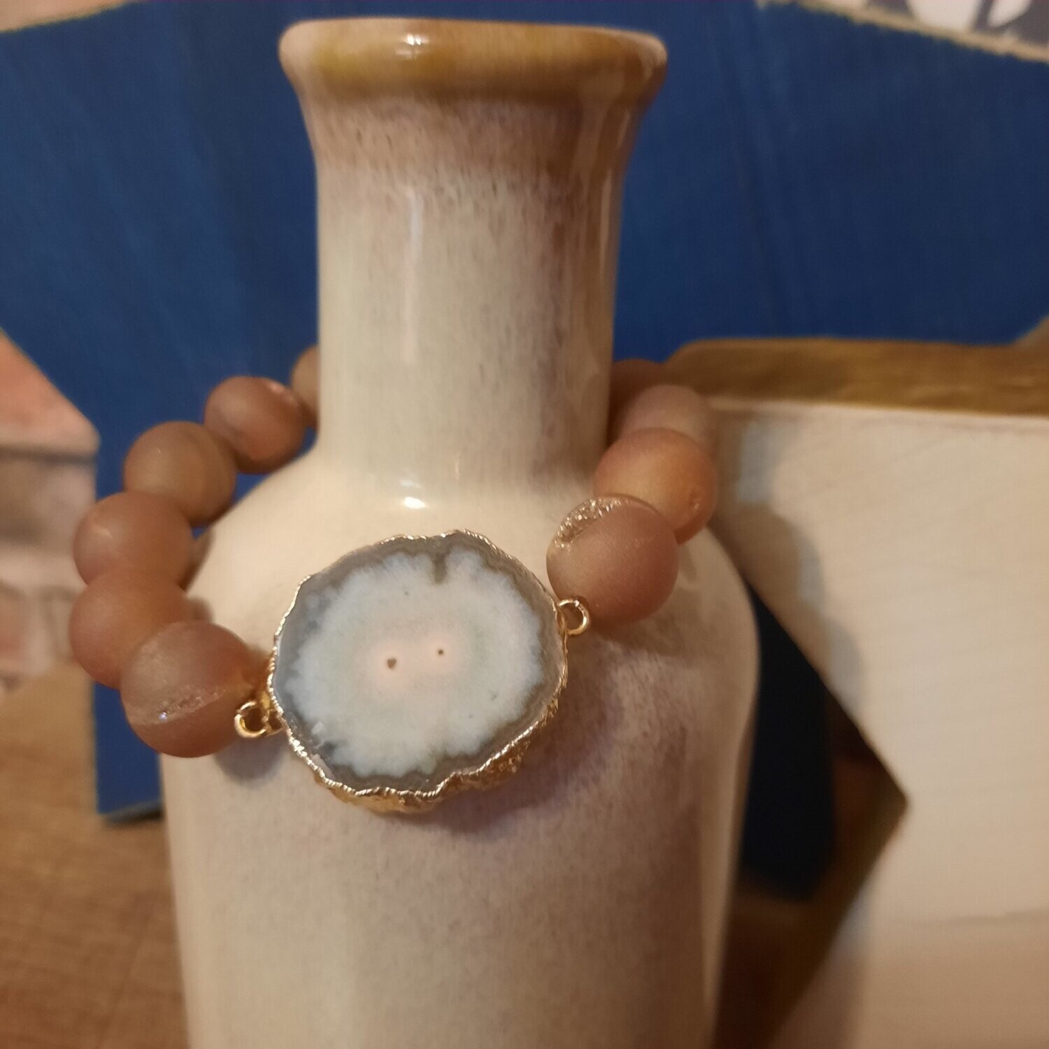 Agate Beaded Bracelet