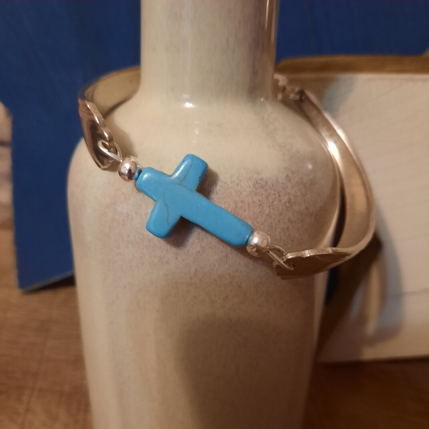 Turquoise Cross Spoon Bracelet