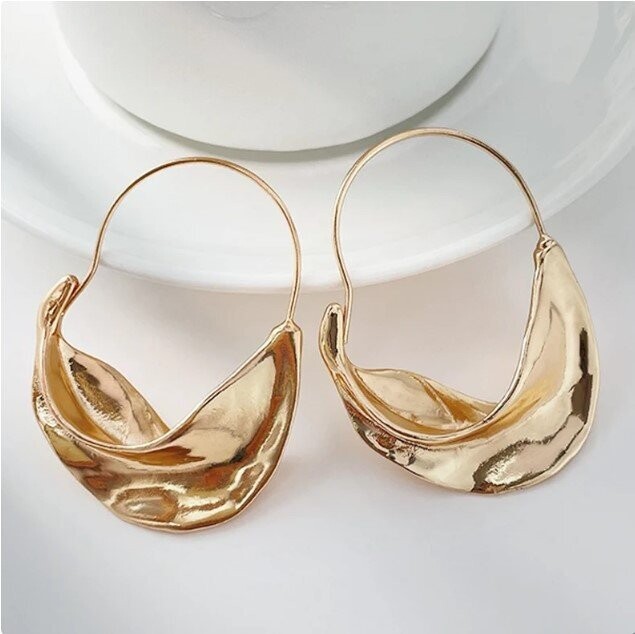 Gold Celine Hoops