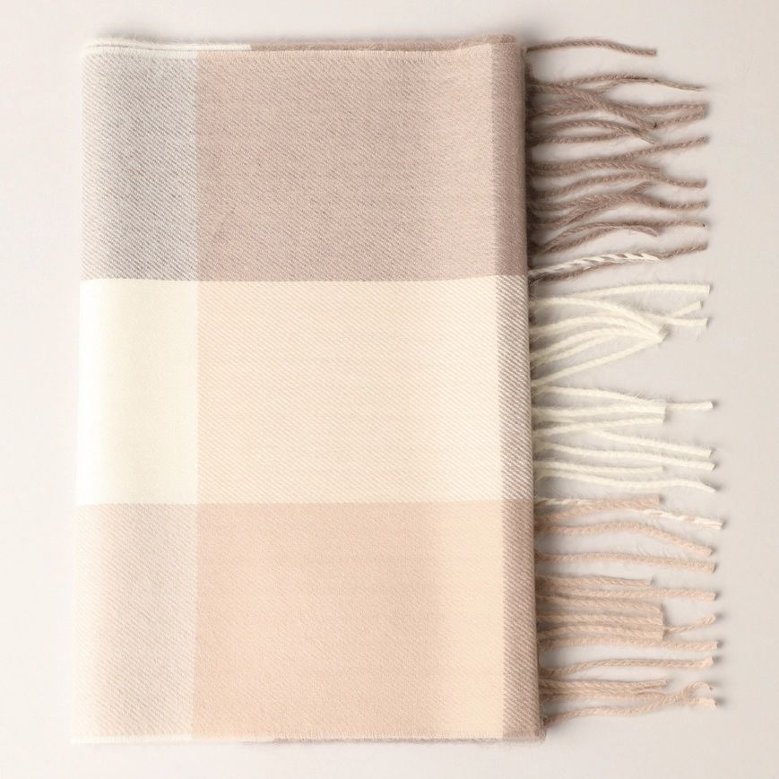 Taupe Cream Scarf