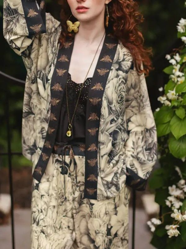 Cropped Kimono - Honey & Moon