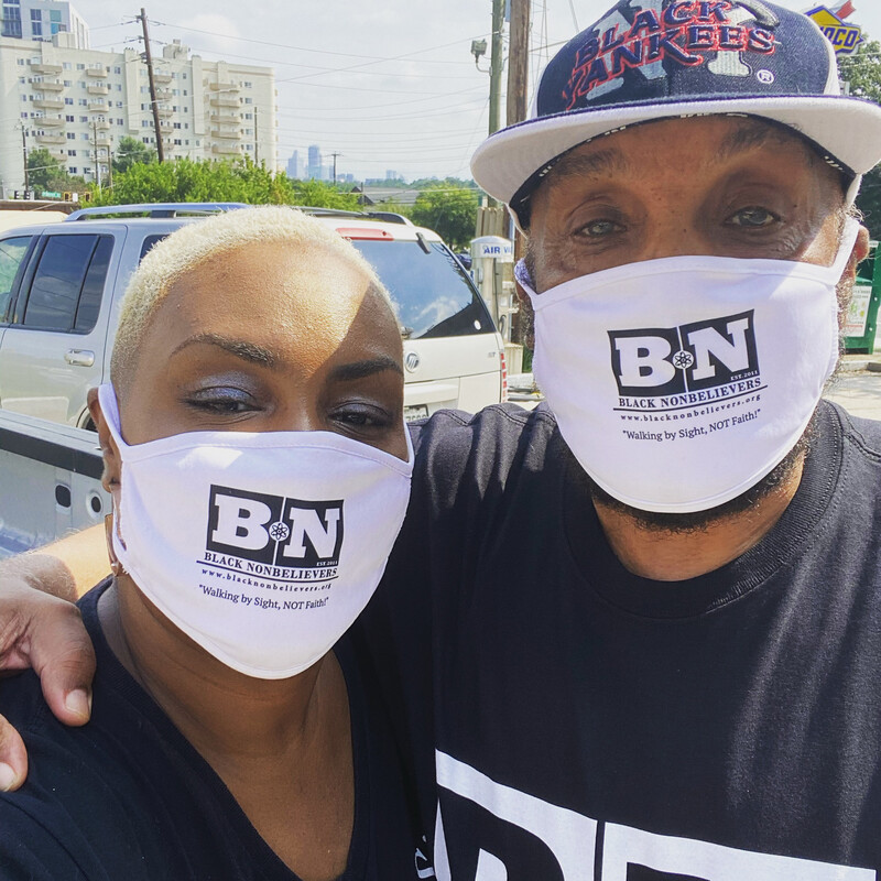 BN Face Mask - White with Black Logo
