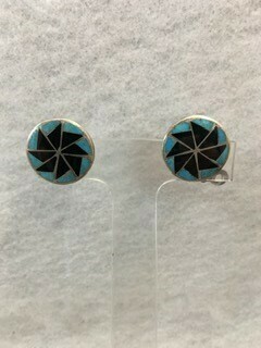 Black Jet and Turquoise Earrings