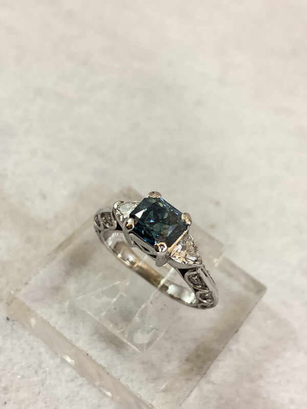 1.52 Carat Blue Diamond Ring