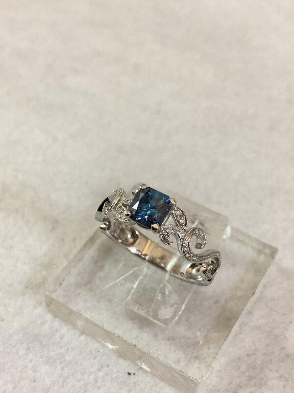 Blue Diamond Ring